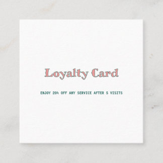 simple script minimal add your text loyalty card