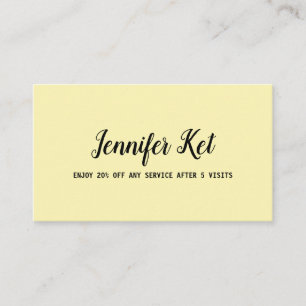 simple script minimal add your text loyalty card