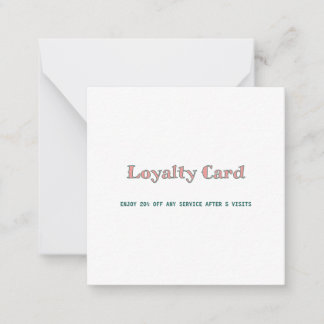 simple script minimal add your text loyalty card