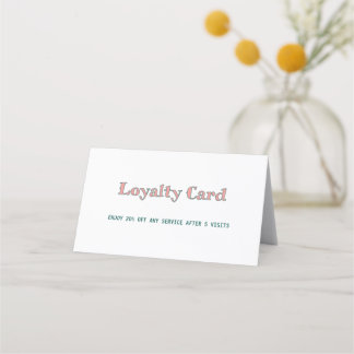 simple script minimal add your text loyalty card