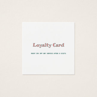 simple script minimal add your text loyalty card
