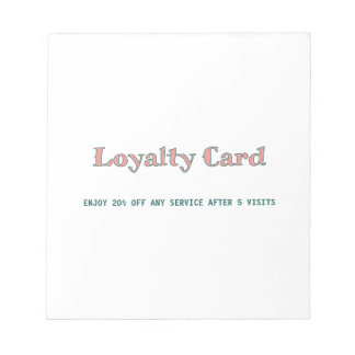 simple script minimal add your text loyalty card notepad