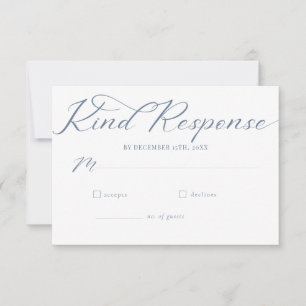 Simple Script Minimalist Classic Wedding  RSVP Card