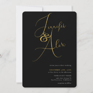 Simple Script Minimalist Photo Collage Wedding Invitation