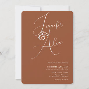 Simple Script Minimalist Photo Collage Wedding Invitation