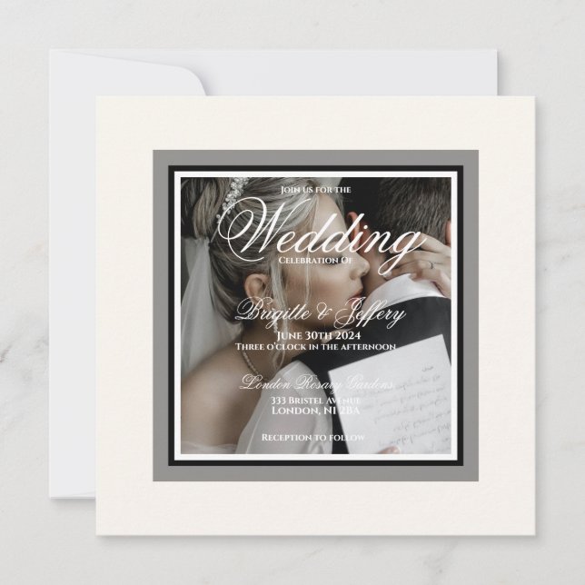 Simple Script Modern Wedding Invitation (Front)