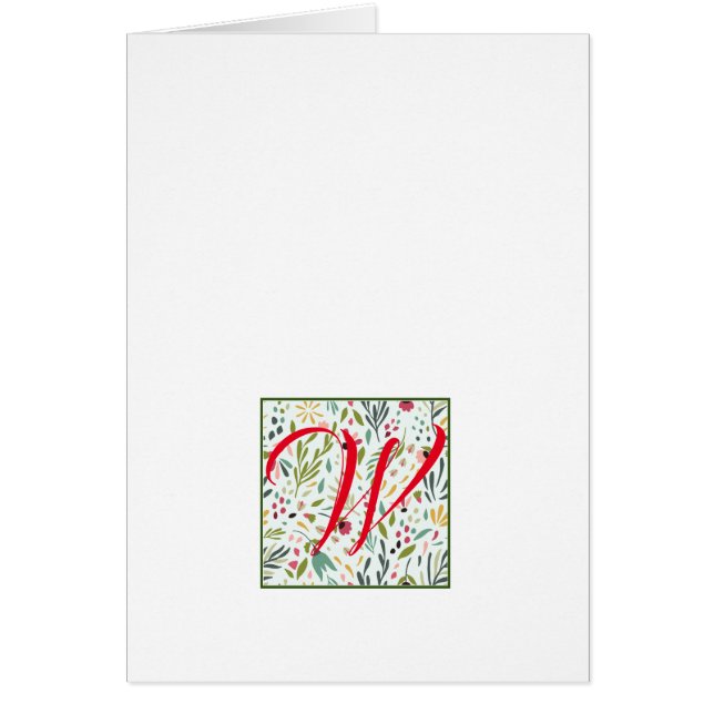 Simple Script Monogram Note Cards- Spring Dance (Front)