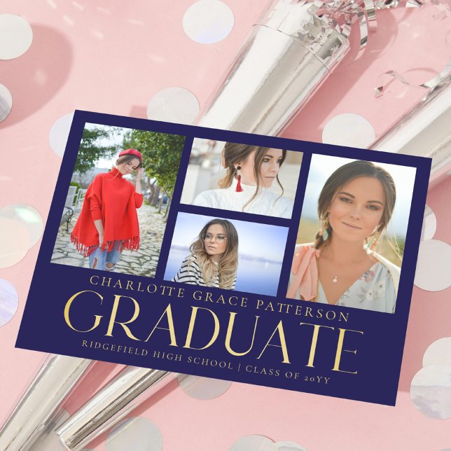 Simple Script Multi Photo Graduation Announcement (Creator Uploaded)