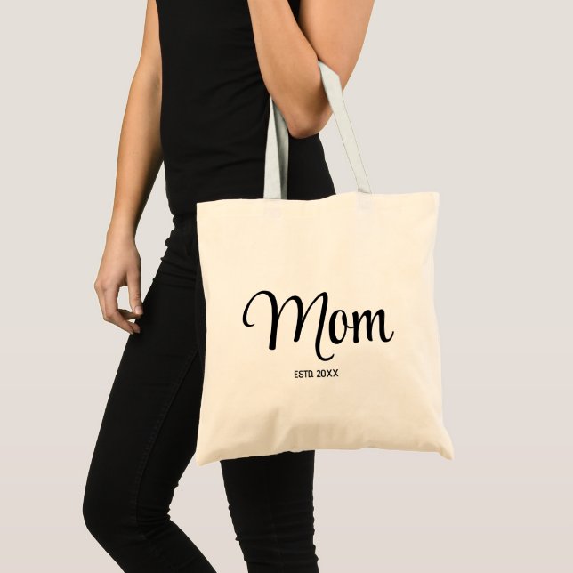 Simple Script Mum Established Tote Bag (Front (Product))