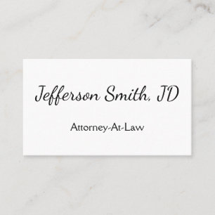 Simple, Script Name Attorney-At-Law Business Card