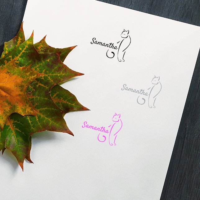 Simple Script Name Cat  Rubber Stamp (Creator Uploaded)