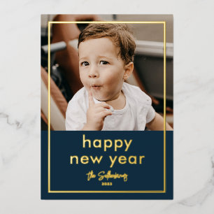Simple Script Name Minimal Photo New Year