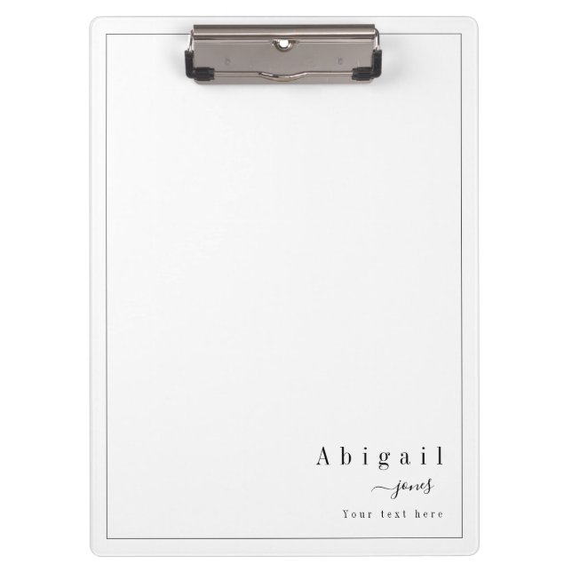 Simple Script Name Modern personalised Clipboard (Front)