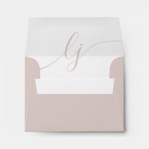 Simple Script Personalised Stationery Rose Pink Envelope