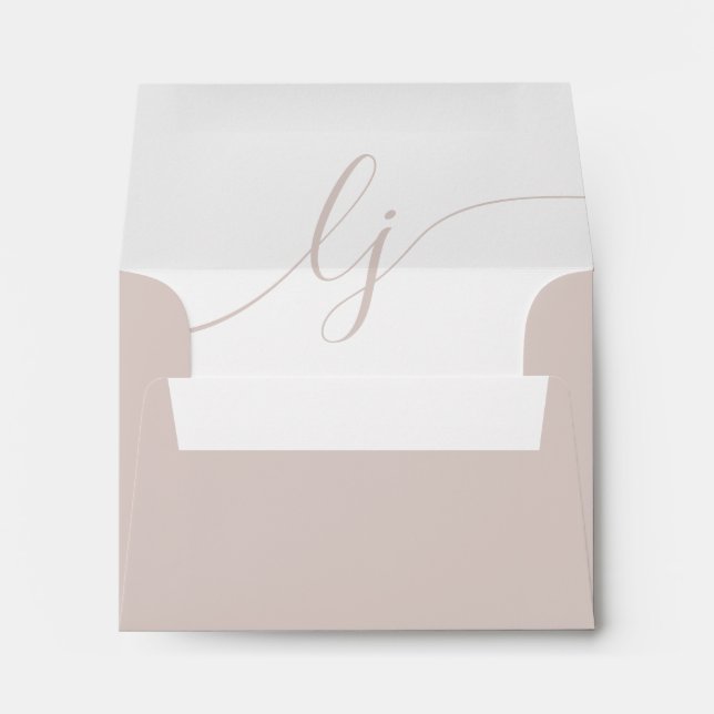 Simple Script Personalised Stationery Rose Pink Envelope (Back (Bottom))