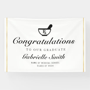 simple script pharmacy grad party welcome sign