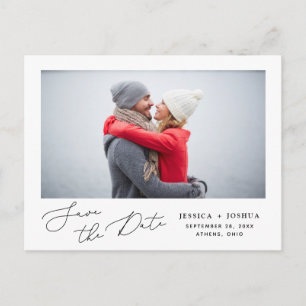 Simple Script Photo Save the Date Postcard