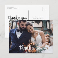 Simple Script Photo Wedding Thank You Budget