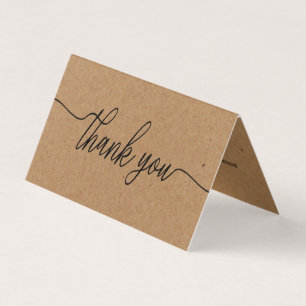 Simple Script Photo Wedding Thank You Card