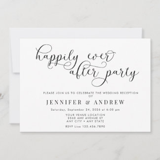 Simple Script | Reception Wedding Invitation