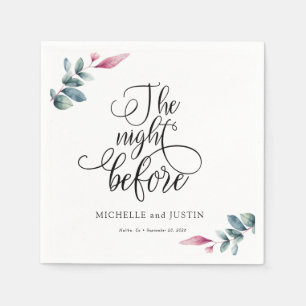 Simple Script Rehearsal Dinner Sign Napkin