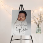 Simple Script Religious Baptism Photo Welcome