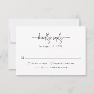 Simple Script RSVP Card