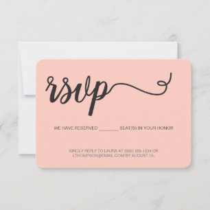 Simple Script RSVP without mailing Reserved Seat Card