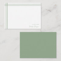 Simple Script Sage Green 2 Side Double Border