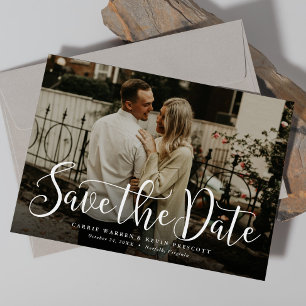 Simple script save the date magnetic invitation