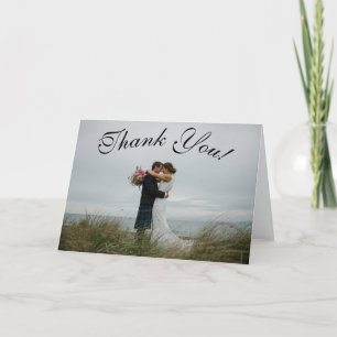 Simple script – Scottish wedding Thank You Card