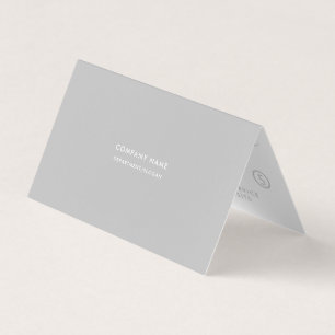Simple Script - Silver & White Double Loyalty Business Card