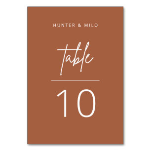 Simple Script Table Number Wedding Reception Sign