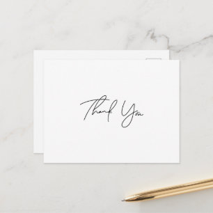 Simple Script Thank You Postcard