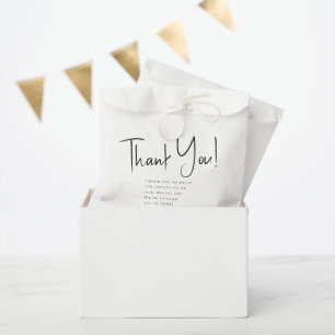 Simple Script Thank You Wedding Gift Bag