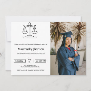 Simple script university college of law graduation announcement