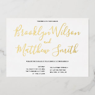Simple Script Wedding Real Gold