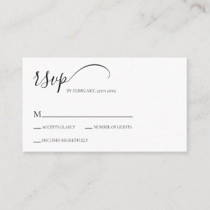 Simple Script Wedding RSVP Enclosure Card