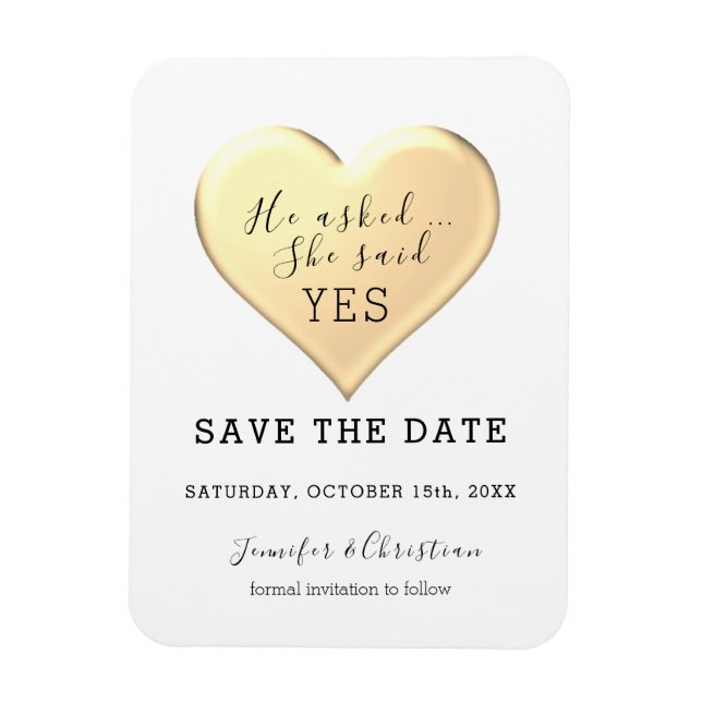 Simple Script Wedding Save The Date Invitation Magnet (Vertical)
