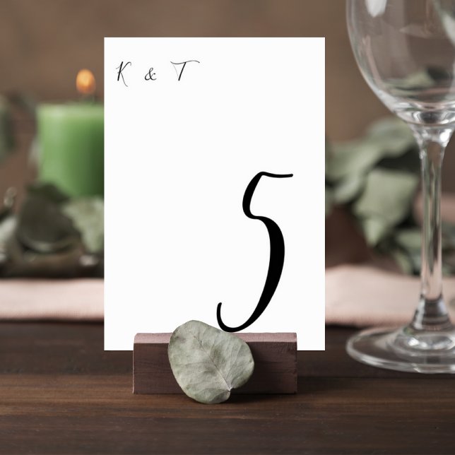 Simple Script Wedding Table Numbers (Creator Uploaded)