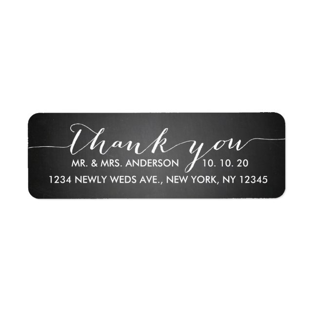 Simple Script Wedding Thank You (Front)