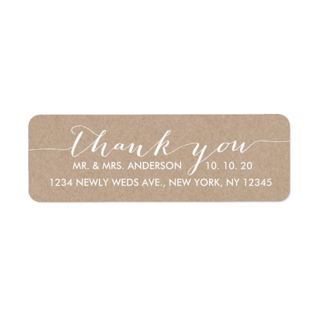 Simple Script Wedding Thank You (Front)