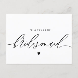 simple script will you be my bridesmaid card