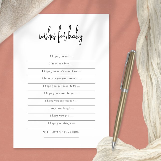 Simple Script Wishes for Baby Shower card (Creator Uploaded)