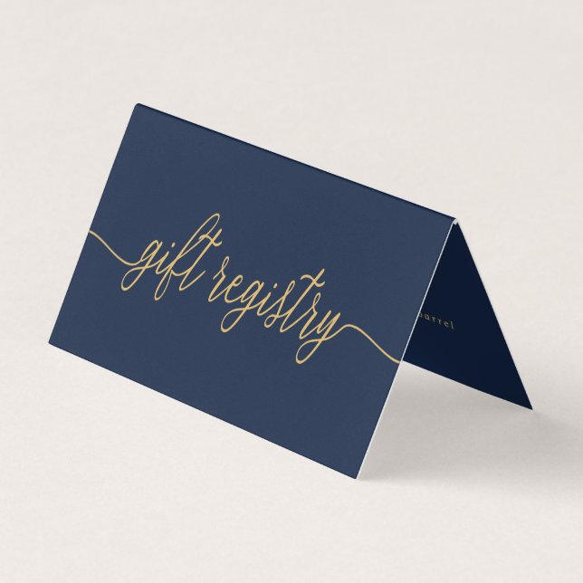 Simple Script With Photo Gift Registry Card (Front)