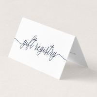 Simple Script With Photo Gift Registry Card
