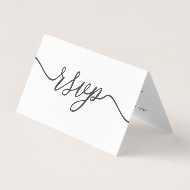 Simple Script with Photo RSVP Card (Front)