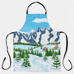 Simple seamless background - old fashion hand-draw apron