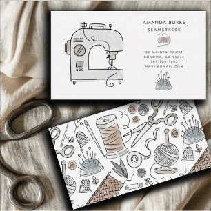 Simple Seamstress Watercolor  Business Card
