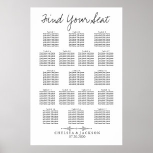 Simple Seating Table Chart ( 17 )